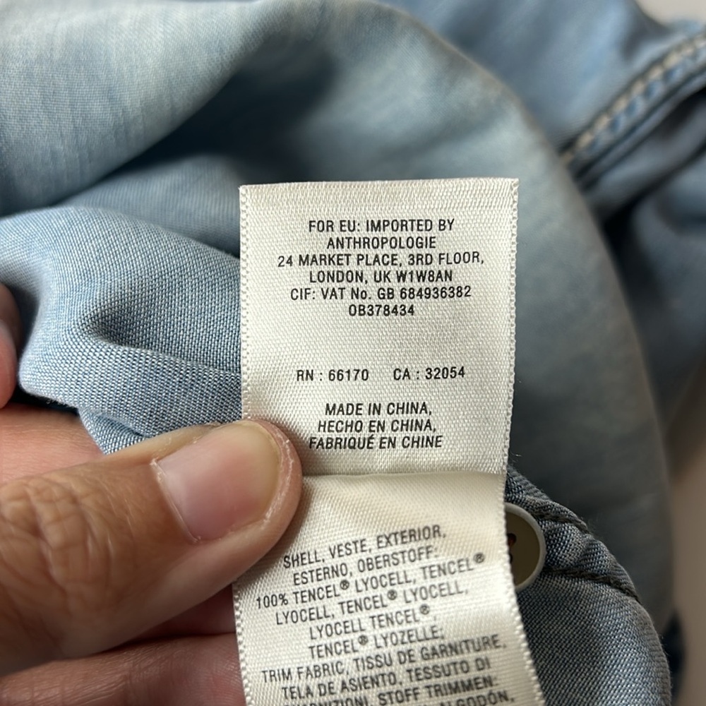 Anthropologie Holding Horses Chambray Button Down Shirt - Picture 10 of 12